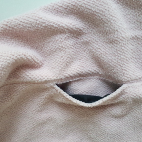 Pale Pink Full Zip Fleece Jacket 4 Pockets Size Medium - Picture 4 of 9